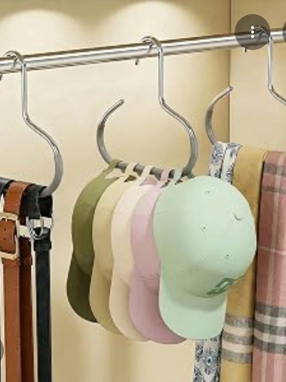 2 Pack Hat Organizer for Baseball Caps, Scarves, Ties, Etc BNIB